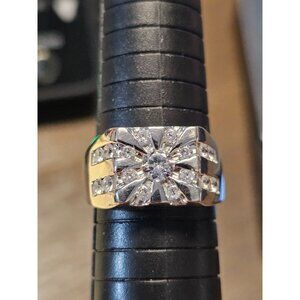 925 Sterling Silver Quartz Gem Ring Size 12 - 9.83g